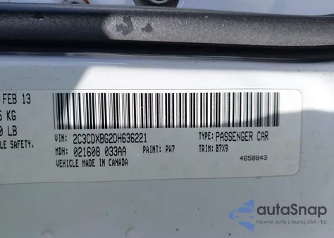 2013 Dodge Charger Se from USA, damaged, VIN 2C3CDXBG2DH636221